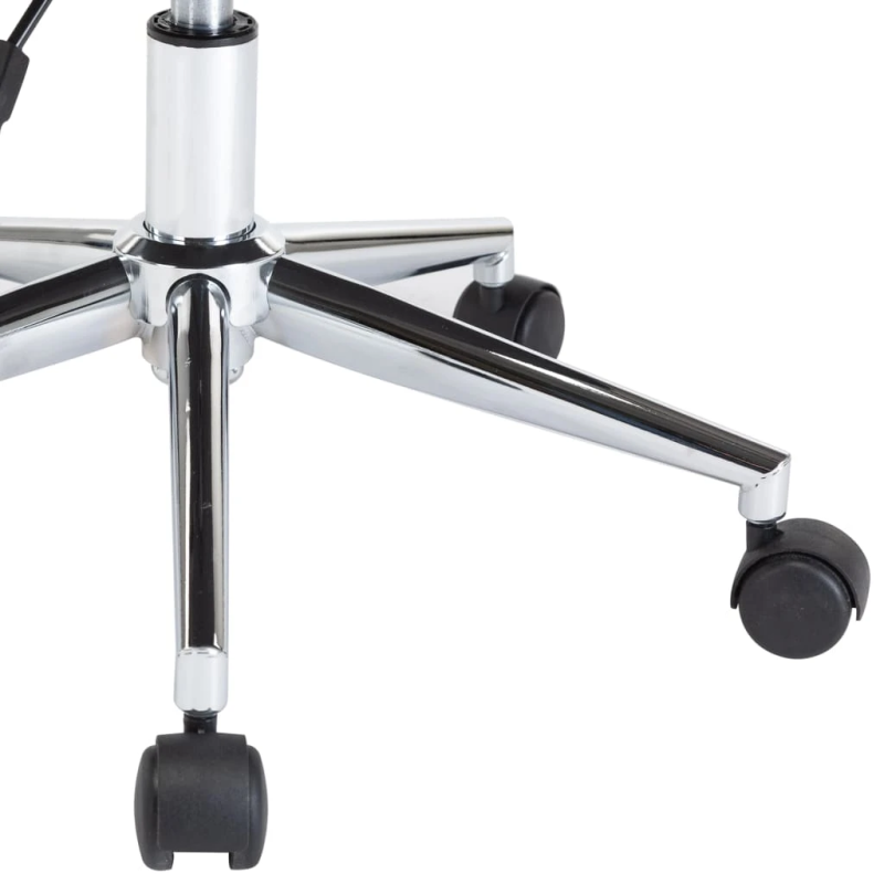 vidaXL biroja krēsls, grozāms, liekts koks, melna mākslīgā āda