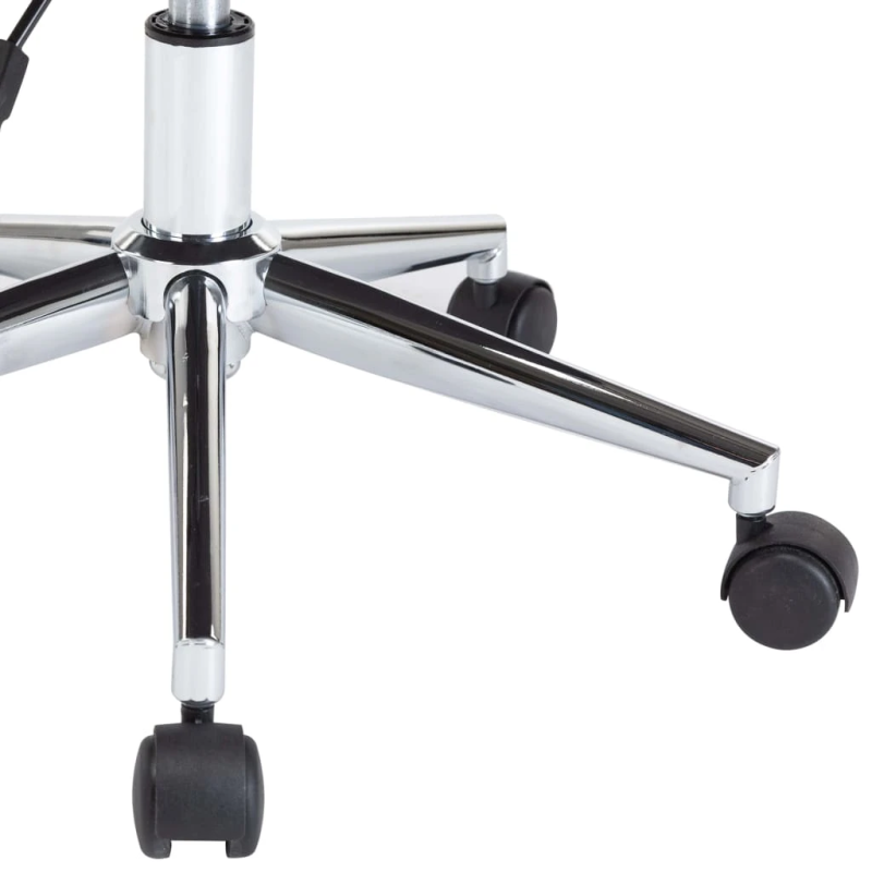 vidaXL biroja krēsls, grozāms, liekts koks, melna mākslīgā āda