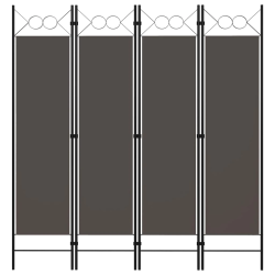 vidaXL 4-paneļu istabas aizslietnis, antracītpelēks, 160x180 cm