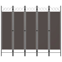 vidaXL 5-paneļu istabas aizslietnis, antracītpelēks, 200x180 cm