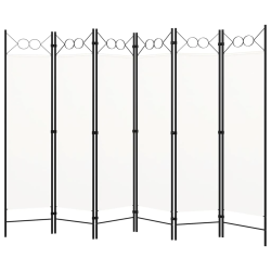 vidaXL 6-paneļu istabas aizslietnis, balts, 240x180 cm