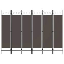 vidaXL 6-paneļu istabas aizslietnis, antracītpelēks, 240x180 cm