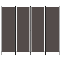 vidaXL 4-paneļu istabas aizslietnis, antracītpelēks, 200x180 cm