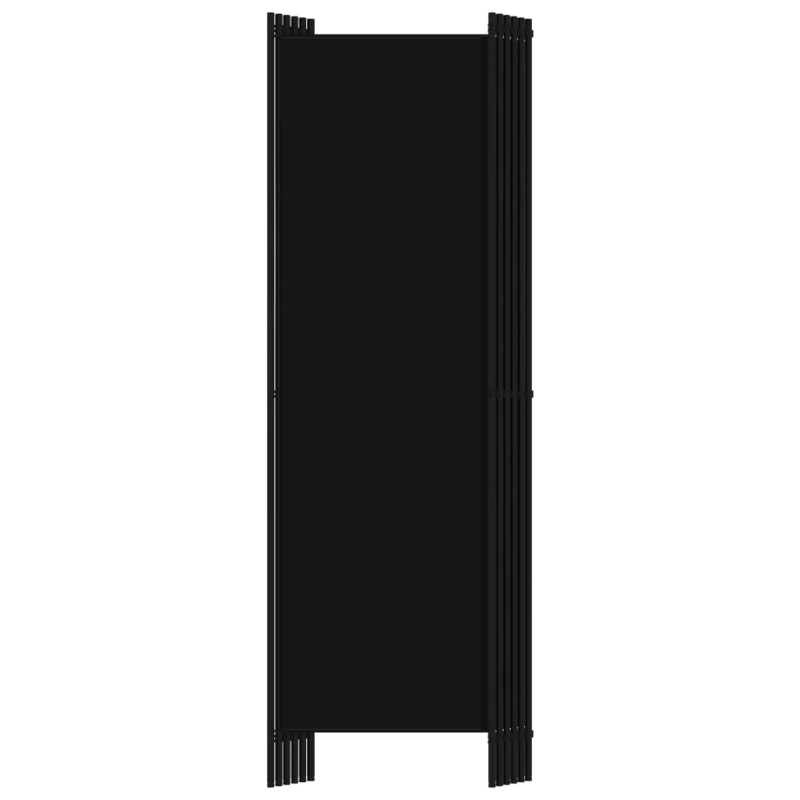 vidaXL 6-paneļu istabas aizslietnis, melns, 300x180 cm