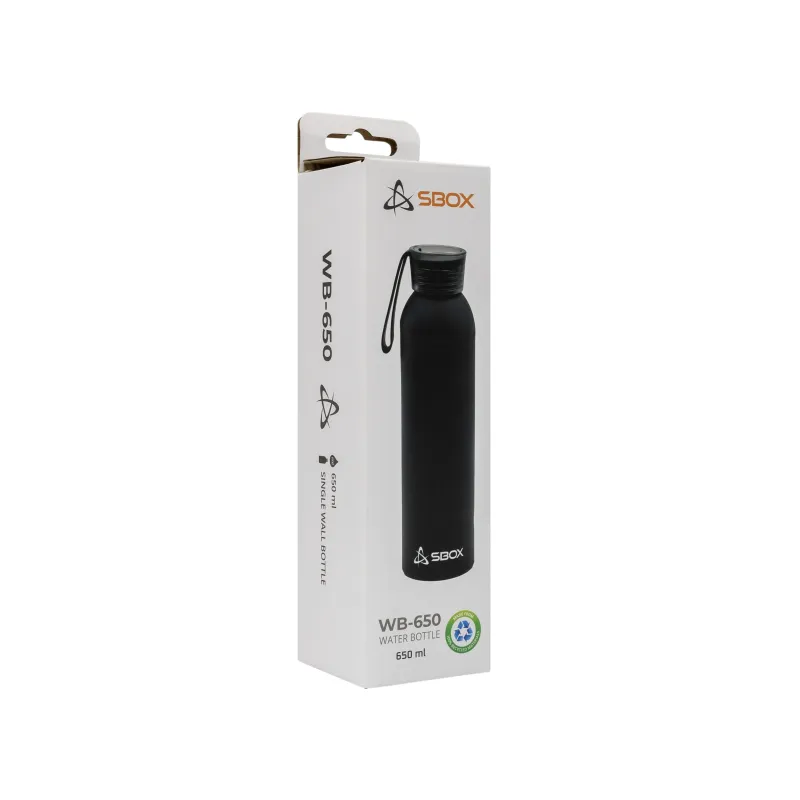 Sbox WB-650 water bottle 650ml Black