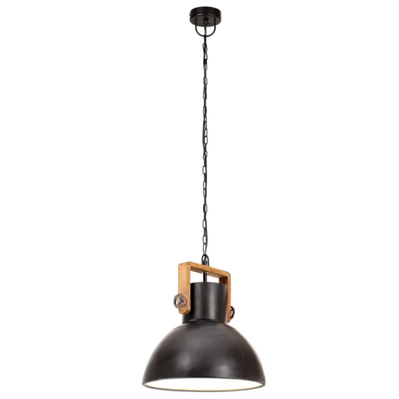 vidaXL griestu lampa, industriāls dizains, melna, 25 W, 30 cm, E27