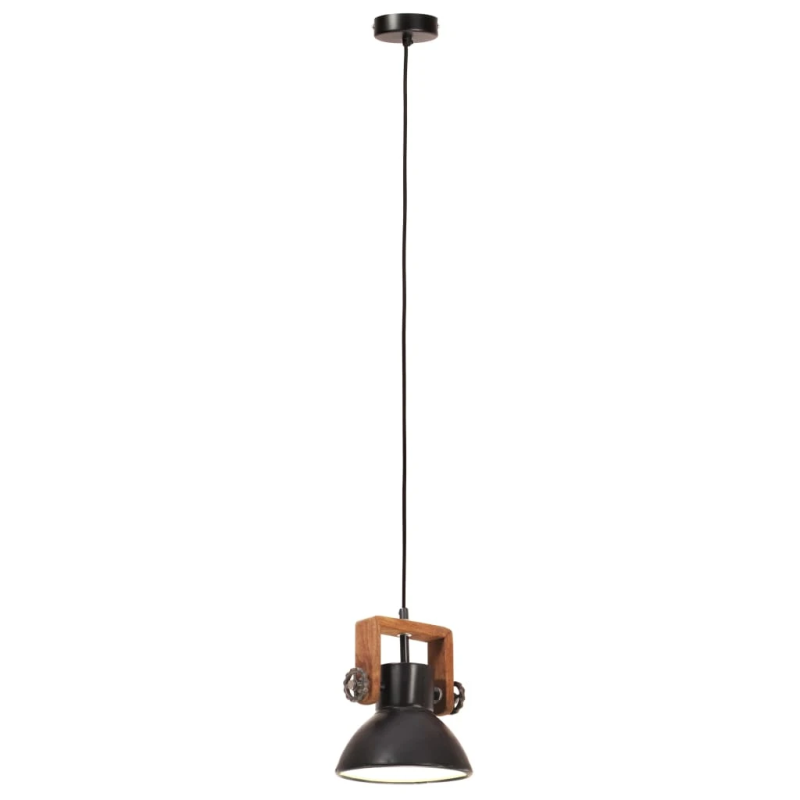 vidaXL griestu lampa, industriāls dizains, melna, 25 W, 19 cm, E27