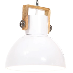 vidaXL griestu lampa, industriāls dizains, balta, 25 W, 40 cm, E27