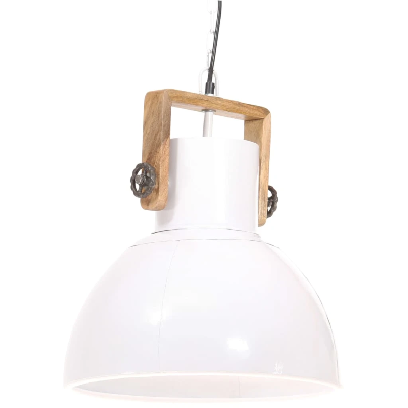 vidaXL griestu lampa, industriāls dizains, balta, 25 W, 40 cm, E27