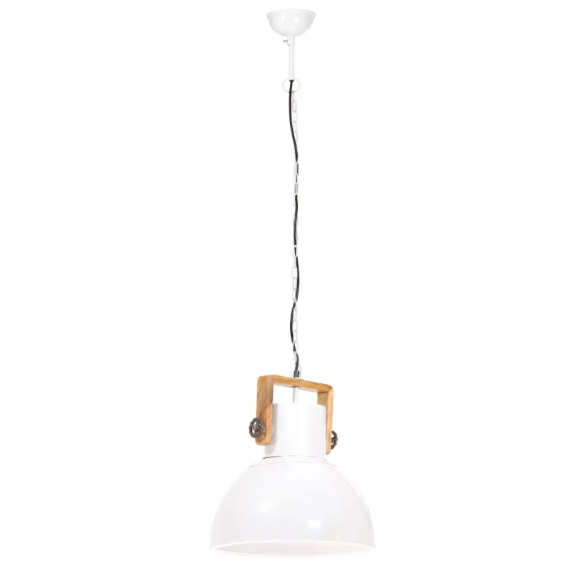 vidaXL griestu lampa, industriāls dizains, balta, 25 W, 40 cm, E27