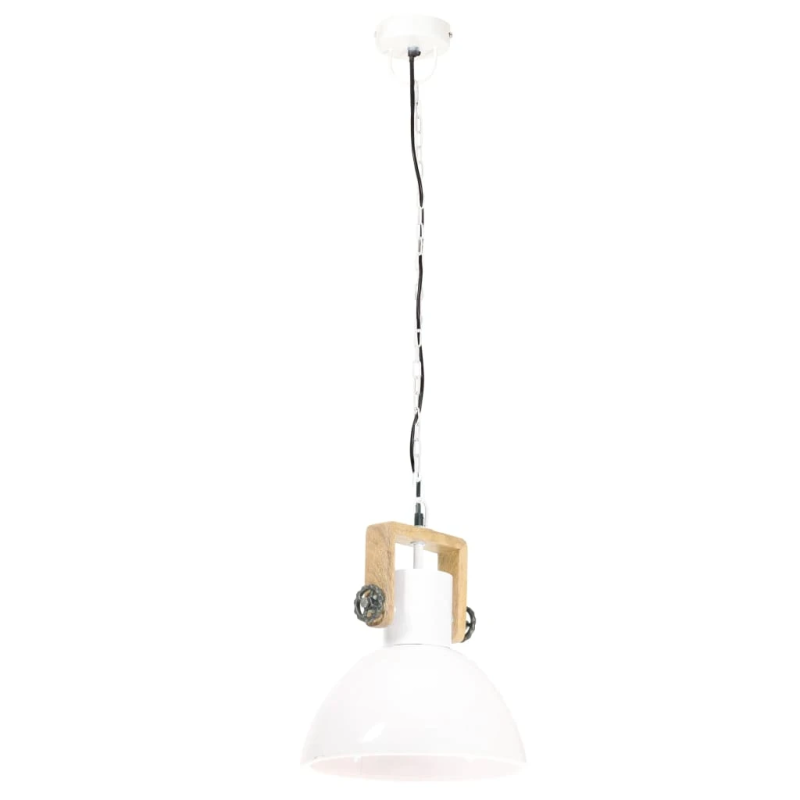vidaXL griestu lampa, industriāls dizains, balta, 25 W, 30 cm, E27