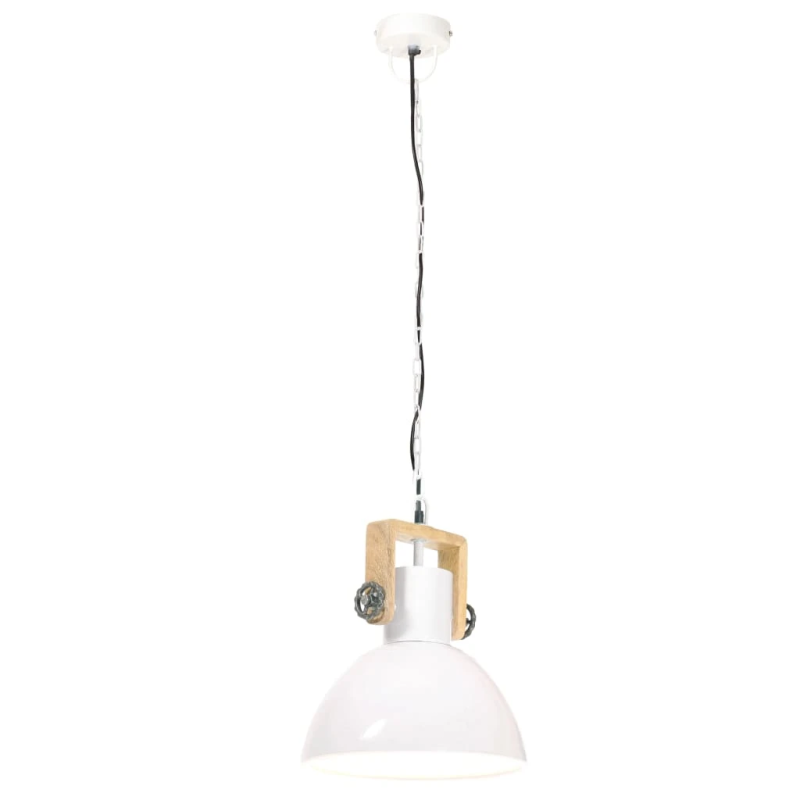 vidaXL griestu lampa, industriāls dizains, balta, 25 W, 30 cm, E27