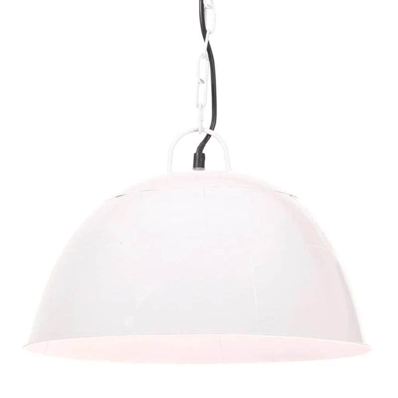 vidaXL griestu lampa, industriāls dizains, balta, 25 W, 41 cm, E27