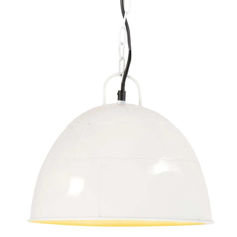 vidaXL griestu lampa, industriāls dizains, balta, 25 W, 31 cm, E27