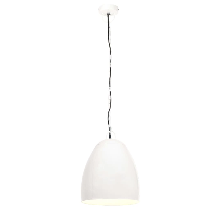vidaXL griestu lampa, industriāls dizains, balta, 25 W, 42 cm, E27