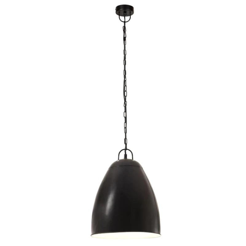 vidaXL griestu lampa, industriāls dizains, melna, 25 W, 32 cm, E27