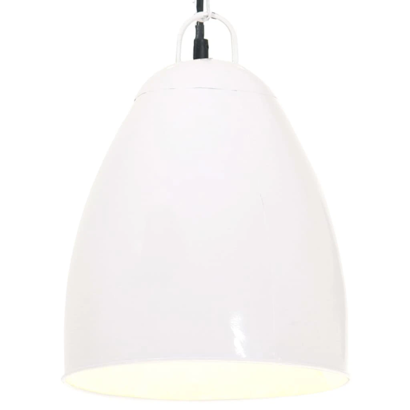 vidaXL griestu lampa, industriāls dizains, balta, 25 W, 32 cm, E27