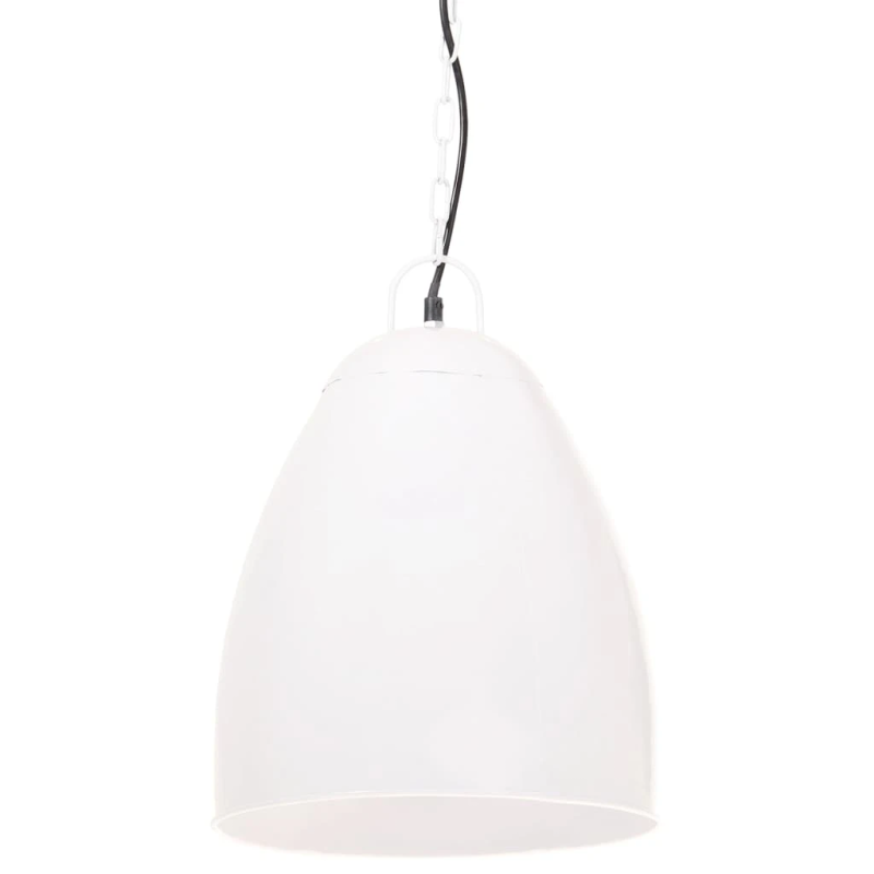 vidaXL griestu lampa, industriāls dizains, balta, 25 W, 32 cm, E27