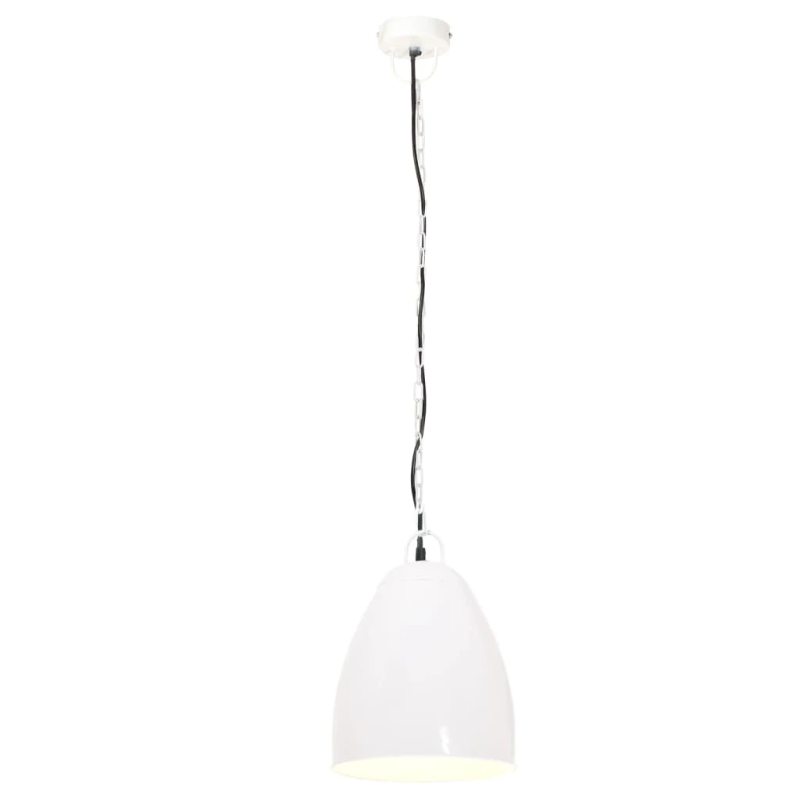vidaXL griestu lampa, industriāls dizains, balta, 25 W, 32 cm, E27