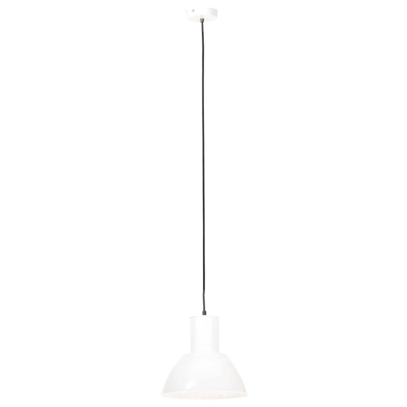 vidaXL griestu lampa, balta, apaļa, 25 W, 28,5 cm, E27