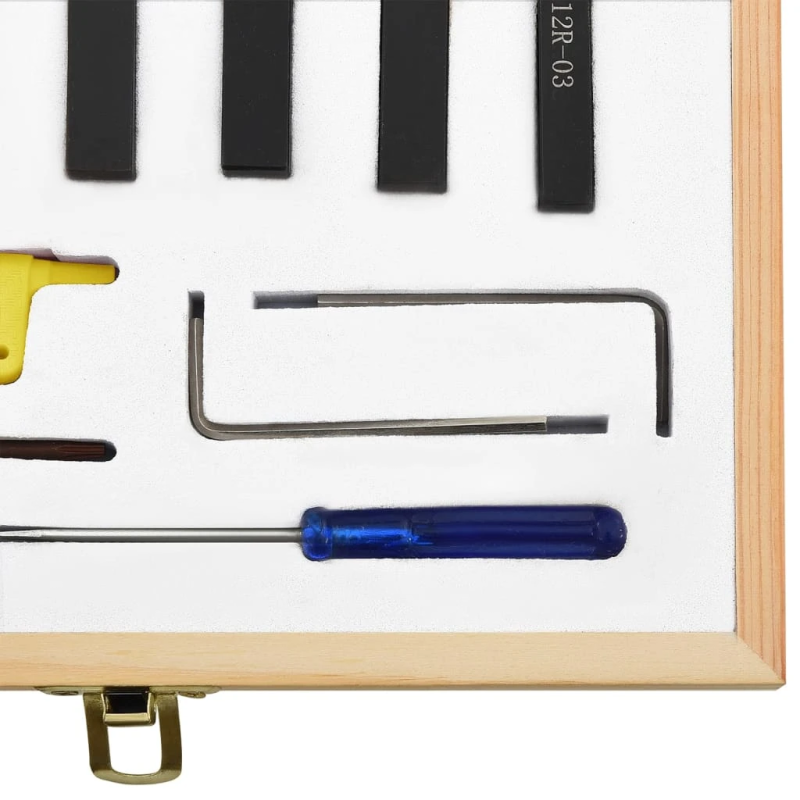 vidaXL 12-daļīgs virpošanas griežņu komplekts, 8x8 mm, 70 mm