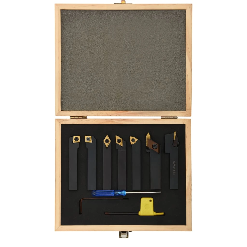 vidaXL 12-daļīgs virpošanas griežņu komplekts, 12x12 mm, 80 mm