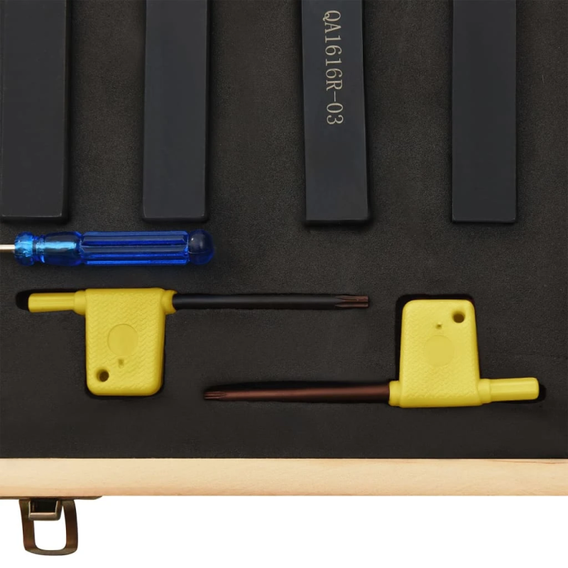 vidaXL 12-daļīgs virpošanas griežņu komplekts, 16x16 mm, 100 mm