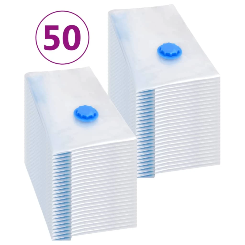 vidaXL vakuuma maisi apģērba glabāšanai, 50 gab., 60x40 cm