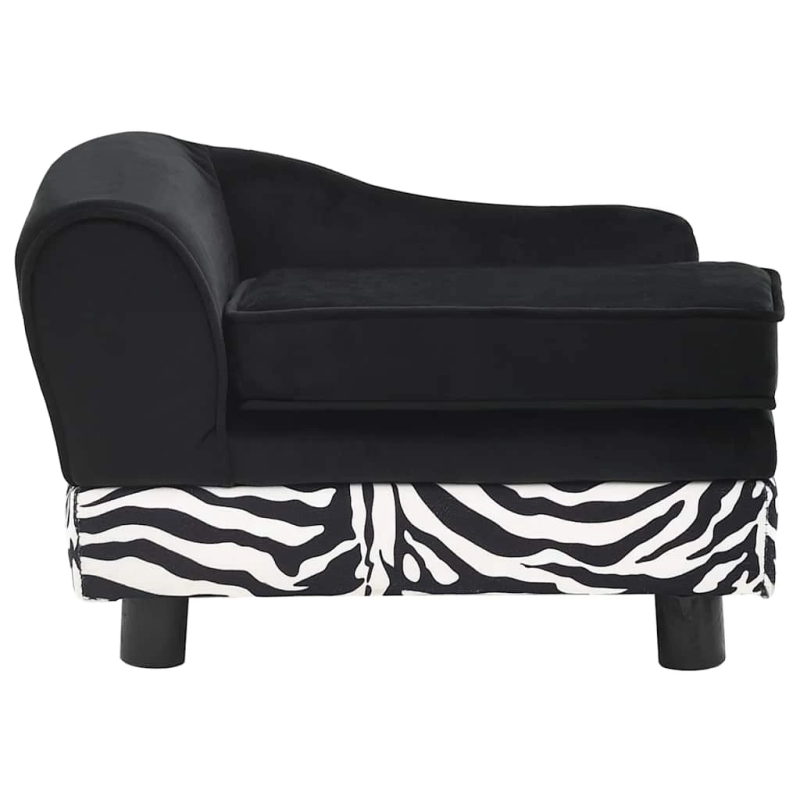 vidaXL dīvāns suņiem, melns, 57x34x36 cm, plīšs