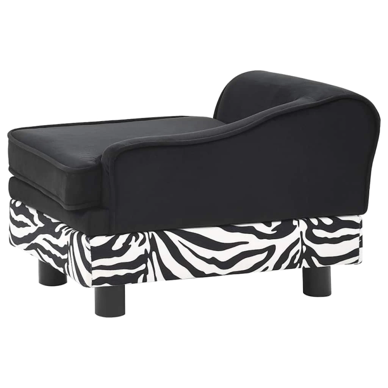 vidaXL dīvāns suņiem, melns, 57x34x36 cm, plīšs