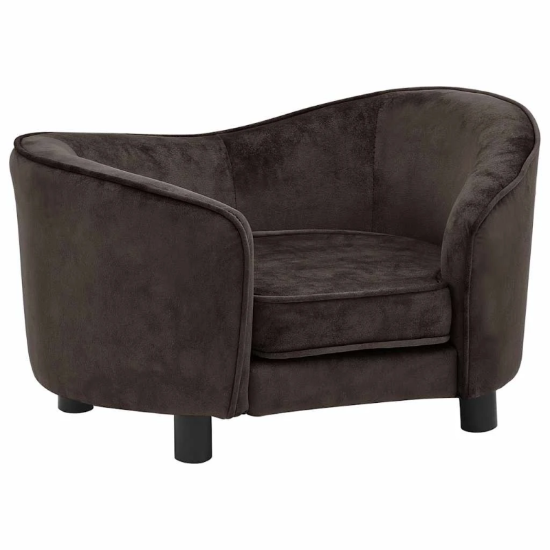 vidaXL dīvāns suņiem, brūns, 69x49x40 cm, plīšs