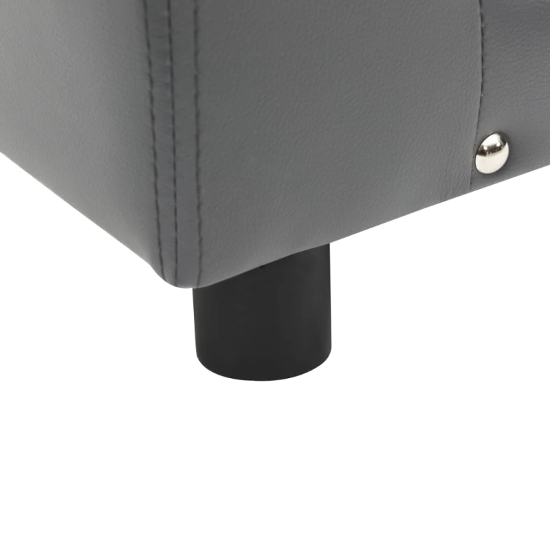 vidaXL suņu dīvāns, pelēks, 81x43x31 cm, plīšs, mākslīgā āda