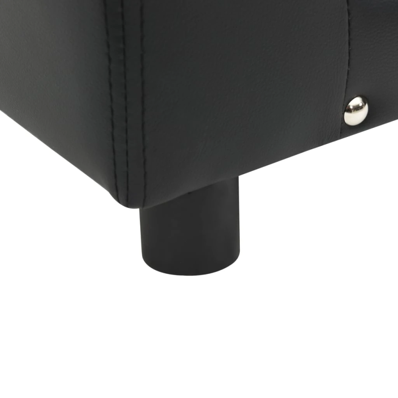 vidaXL suņu dīvāns, melns, 81x43x31 cm, plīšs, mākslīgā āda