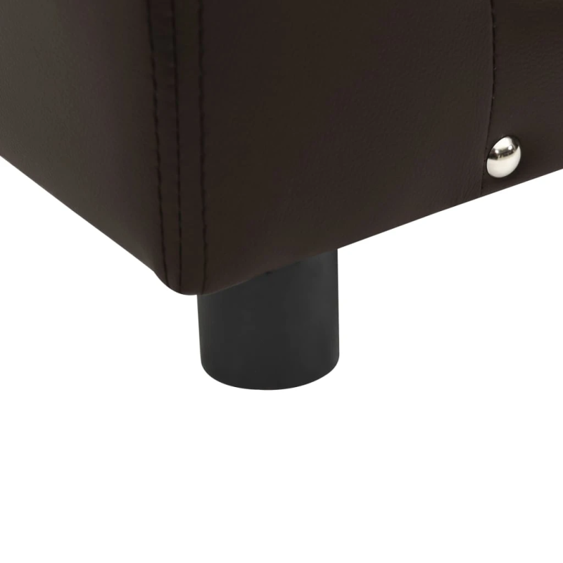 vidaXL suņu dīvāns, brūns, 81x43x31 cm, plīšs, mākslīgā āda