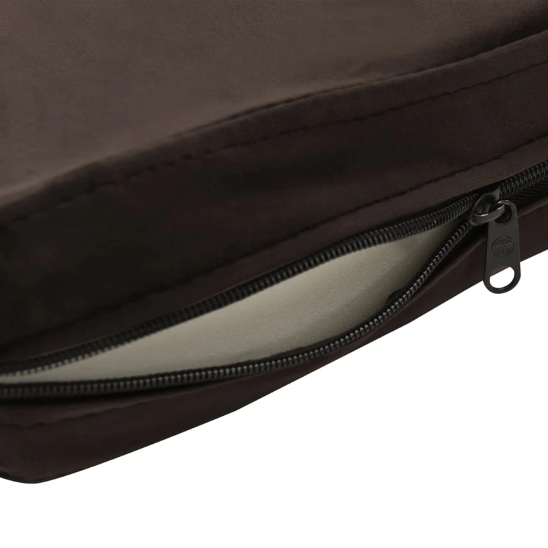 vidaXL suņu dīvāns, brūns, 81x43x31 cm, plīšs, mākslīgā āda