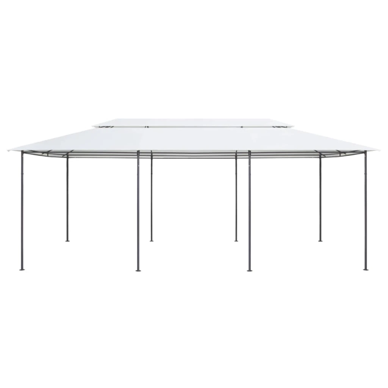 vidaXL dārza nojume, 600x298x270 cm, balta, 180g-m²