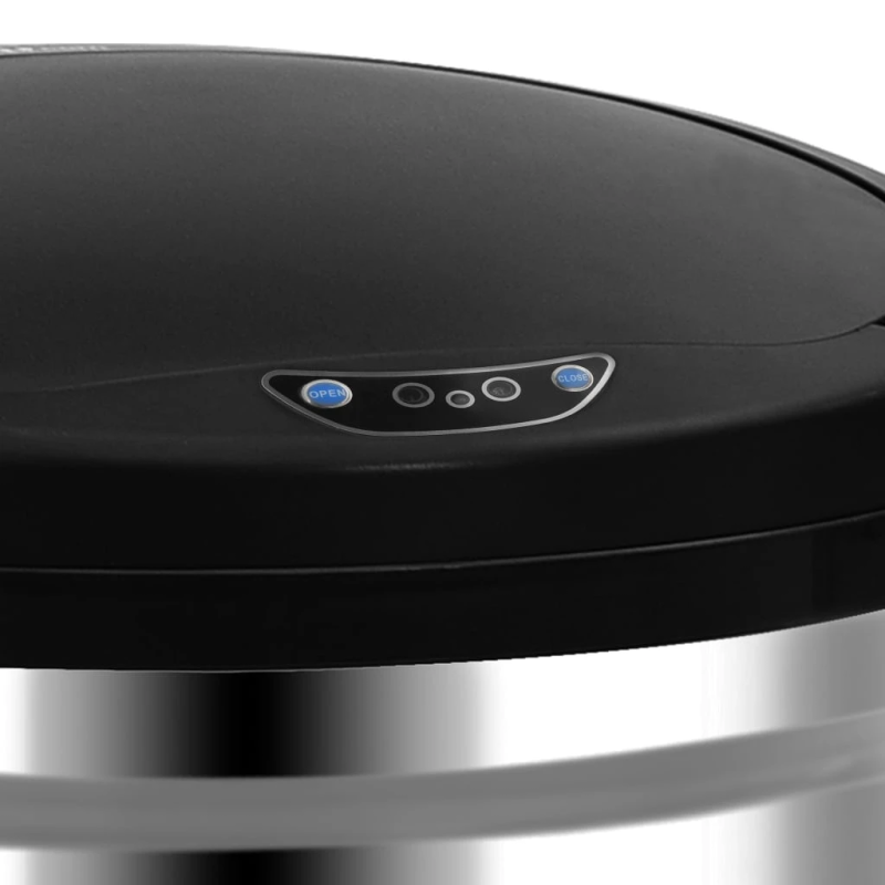 vidaXL automātiska atkritumu tvertne ar sensoru, tērauds, 30 L