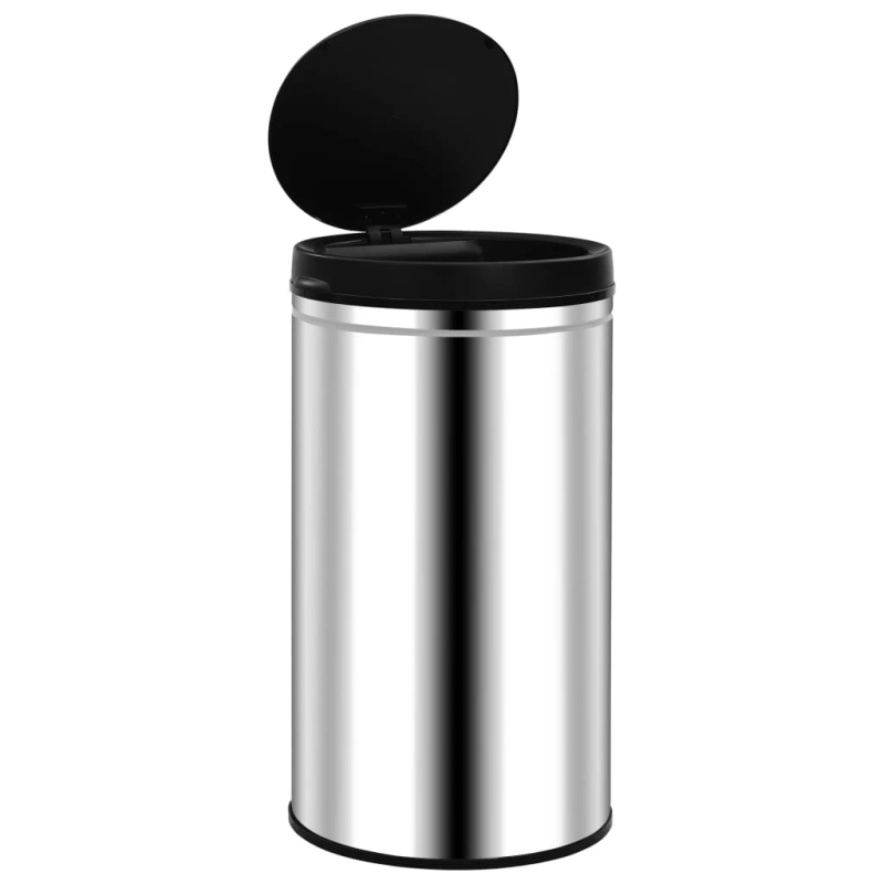 vidaXL automātiska atkritumu tvertne ar sensoru, tērauds, 60 L