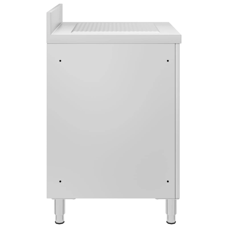 vidaXL virtuves skapītis ar žāvēšanas virsmu, nerūsējošs tērauds