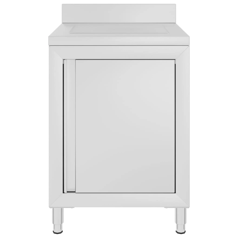 vidaXL virtuves skapītis ar žāvēšanas virsmu, nerūsējošs tērauds