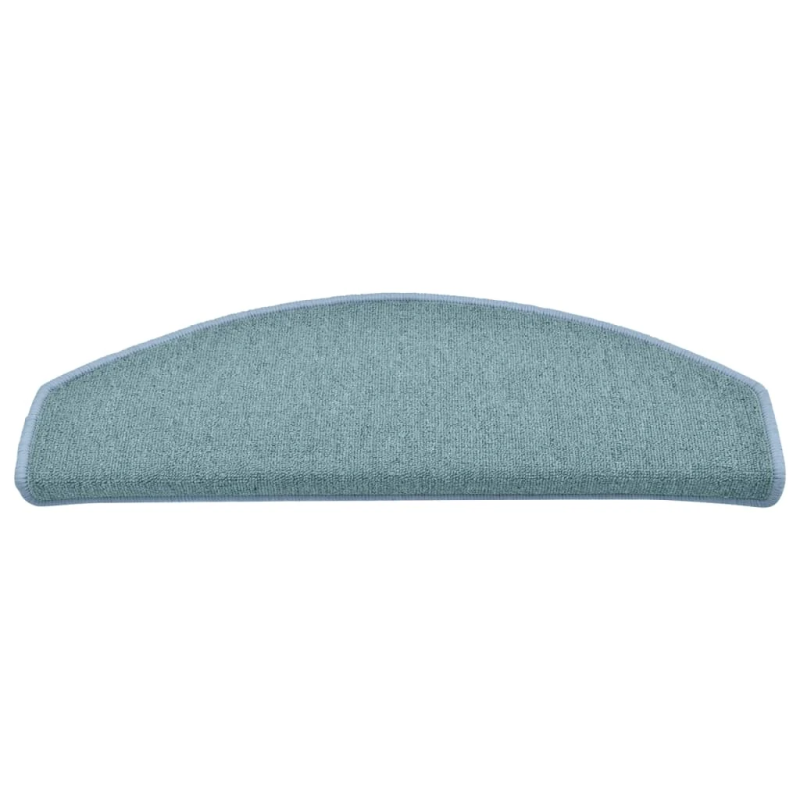 vidaXL kāpņu paklājiņi, 15 gab., 65x24x4 cm, jūras zili, pusapaļi, lieli