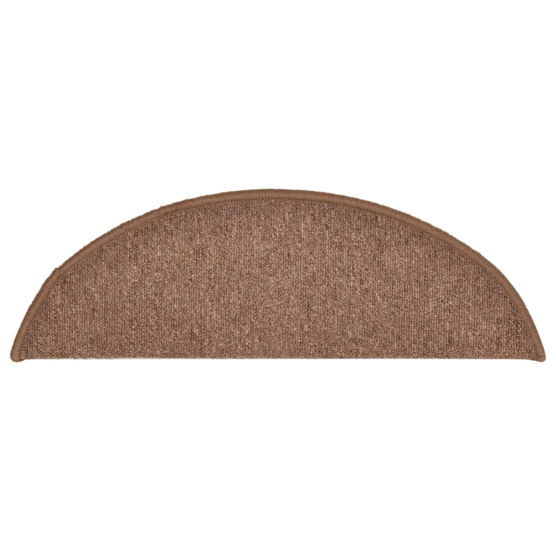 vidaXL kāpņu paklāji, 15 gab., 56x17x3 cm, brūni