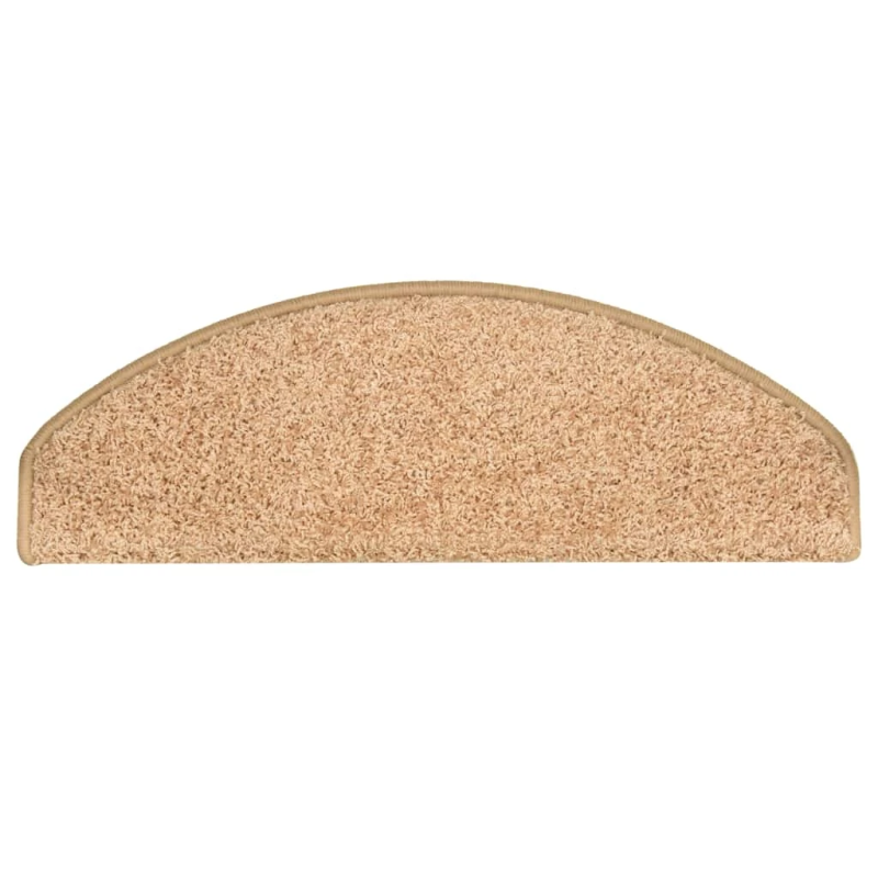 vidaXL kāpņu paklājiņi, 15 gab., 65x21x4 cm, zelta krāsā, pusapaļi, lieli