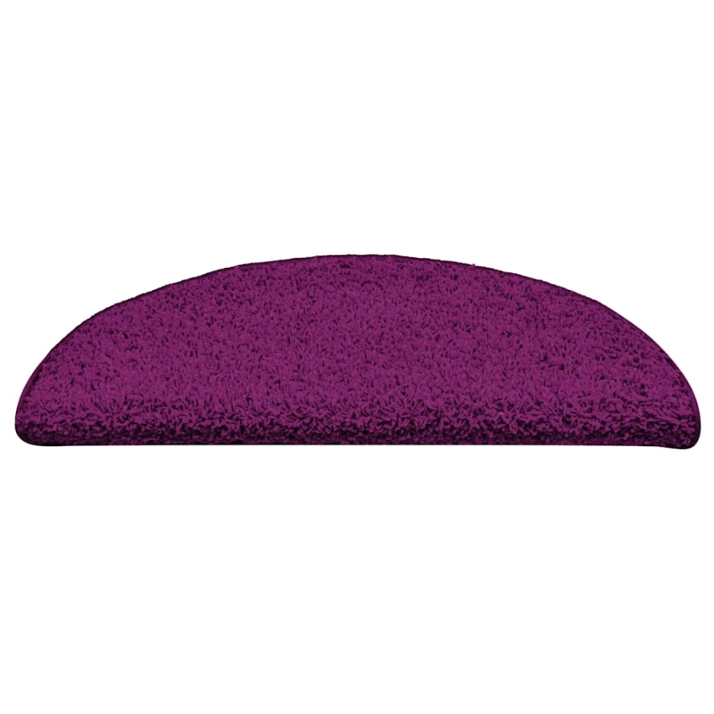 vidaXL kāpņu paklājiņi, 15 gab., 56x17x3 cm, rozā, pusapaļi