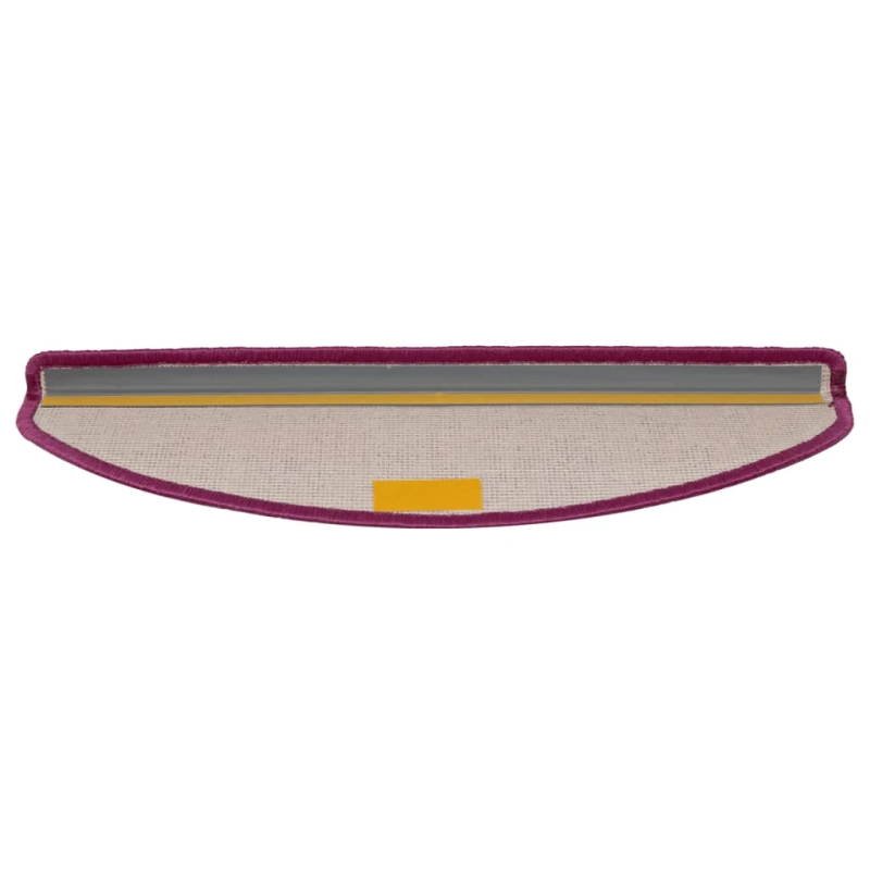 vidaXL kāpņu paklājiņi, 15 gab., 65x21x4 cm, rozā, pusapaļi, lieli