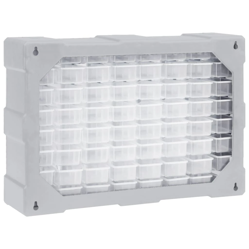 vidaXL plaukts ar 64 atvilktnēm, 52x16x37,5 cm