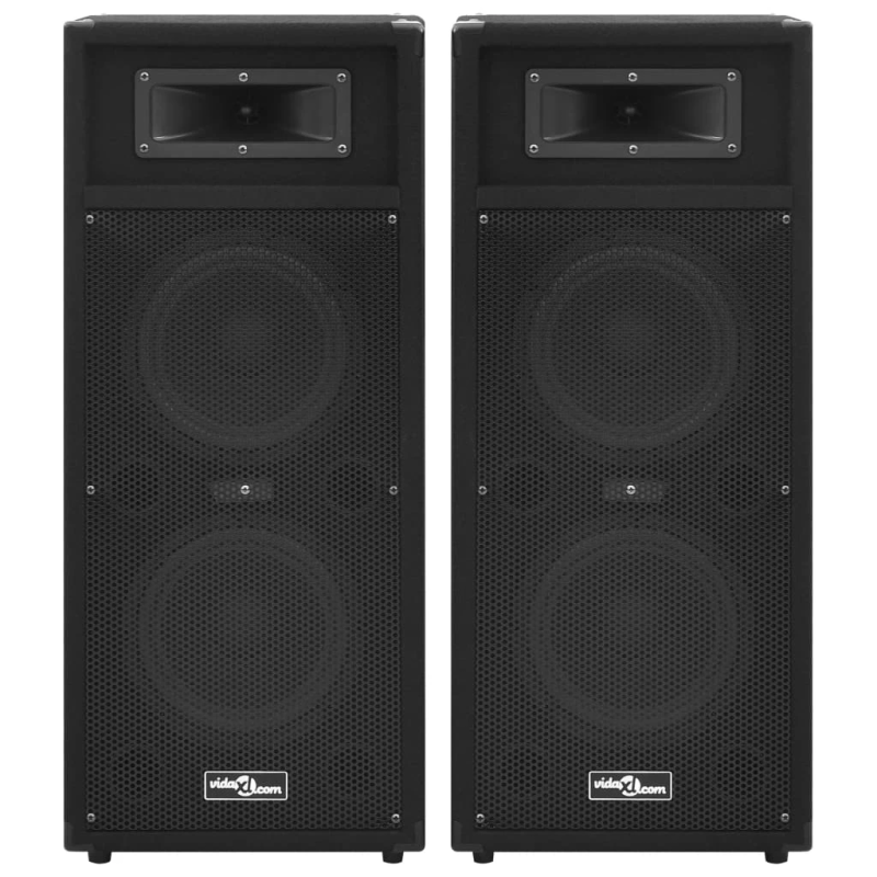 vidaXL profesionāli pasīvie skatuves skaļruņi, 2 gab., 1000 W, melni