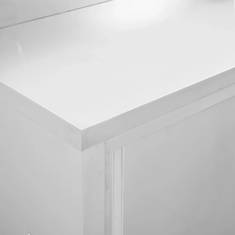 vidaXL darba galdi ar bīdāmām durvīm, 2 gb., 240x50x,95-97,cm, tērauds