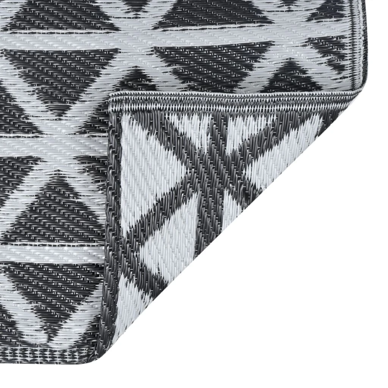 vidaXL āra paklājs, 190x290 cm, ARAKIL melns PP