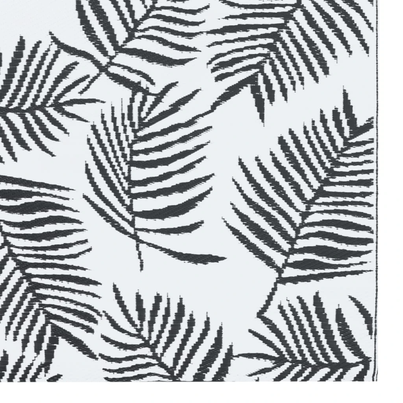 vidaXL āra paklājs, 80x150 cm, ARAKIL balts un melns PP